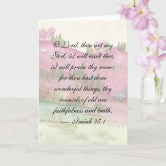 Carte Paysage à l'aquarelle avec verset biblique