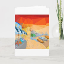 paysage artistique de coucher de soleil sur la pla