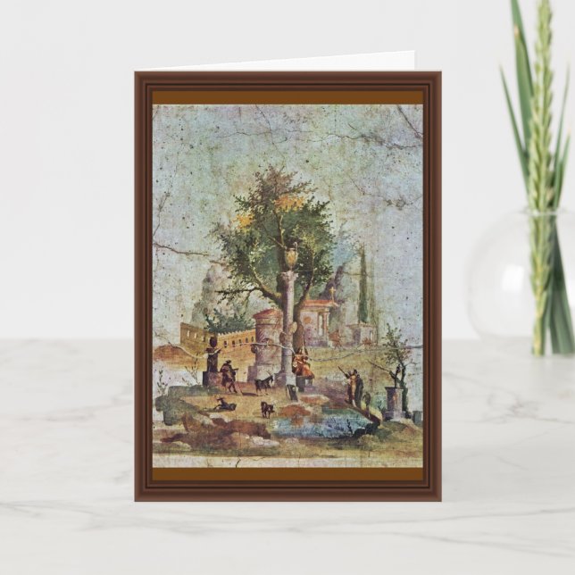 Carte Paysage avec l'arbre sacré par Pompejanischer (Devant)