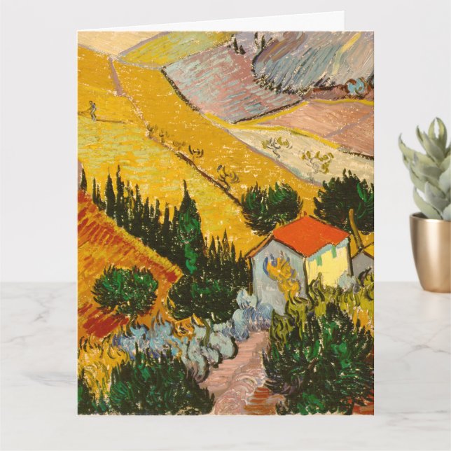 Carte Paysage avec Maison et PloughmaVincent van Gogh (Petite plante)