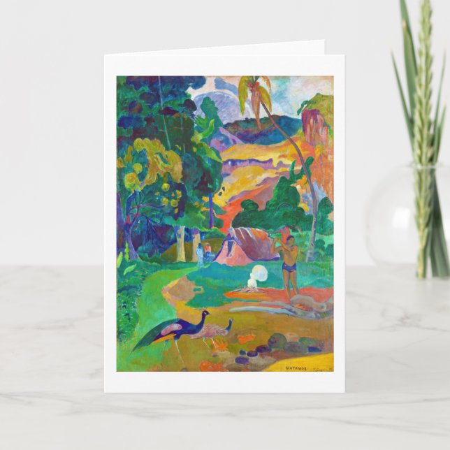 Carte Paysage avec Peacocks, Gauguin (Devant)