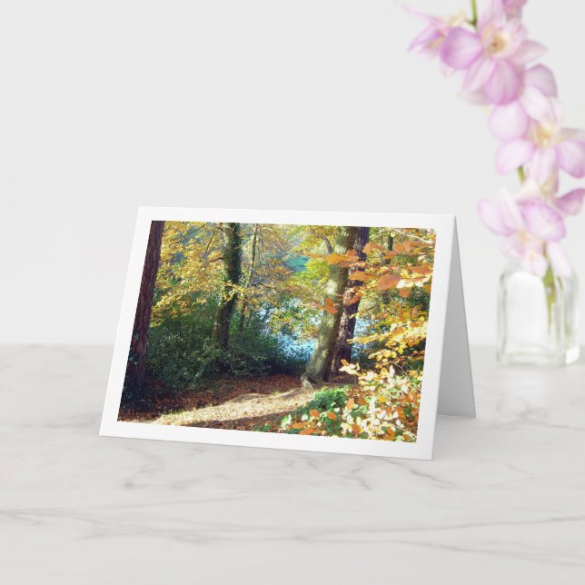 Carte Paysage de bois de campagne anglaise (Orchidée)