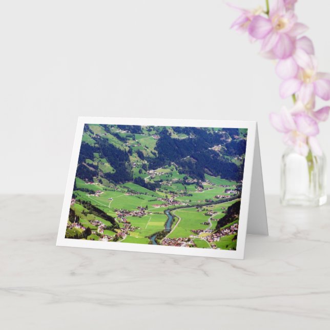 Carte Paysage de collines autrichiennes (Orchidée)