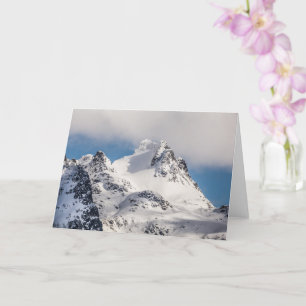 Carte Paysage de la montagne de neige