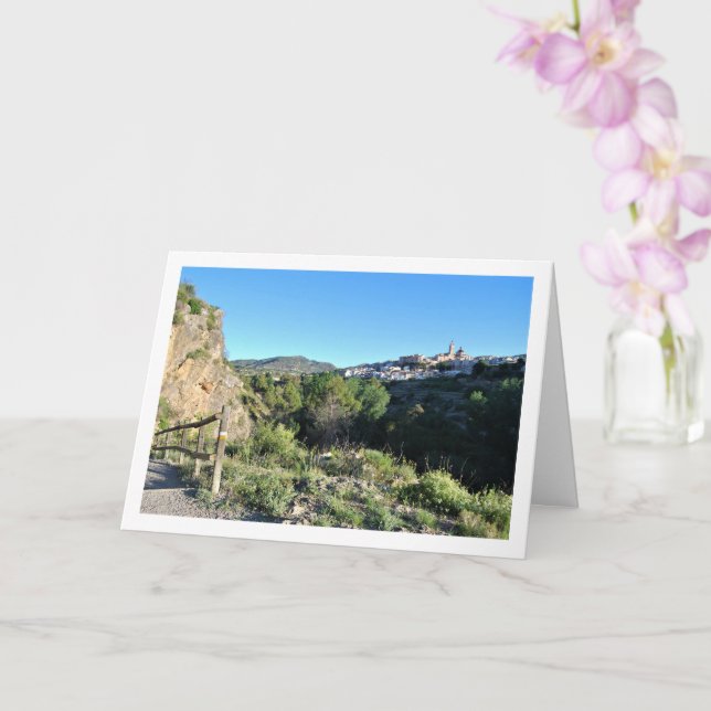 Carte Paysage de l'église Ruta del Agua, Chelva, Valence (Orchidée)