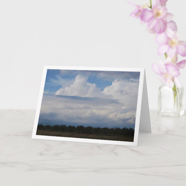 Carte Paysage de nuages sous un ciel bleu (Orchidée)