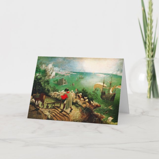 Carte Paysage de Pieter Bruegel avec l'automne d'Icare (Devant)