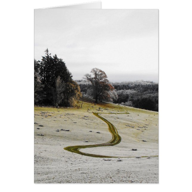 Carte paysage de piste gelée (Devant)