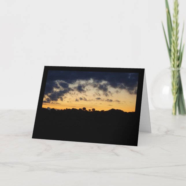 Carte Paysage de silhouette crépusculaire (Devant)