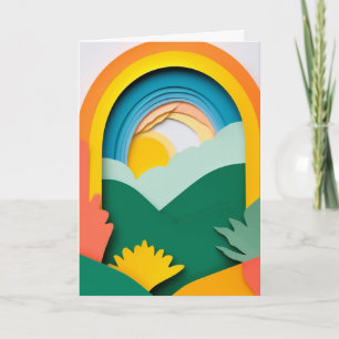 Carte Paysage découpé ensoleillé