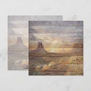 Carte Paysage Désertique Monument Valley Et Ciel Nuageux