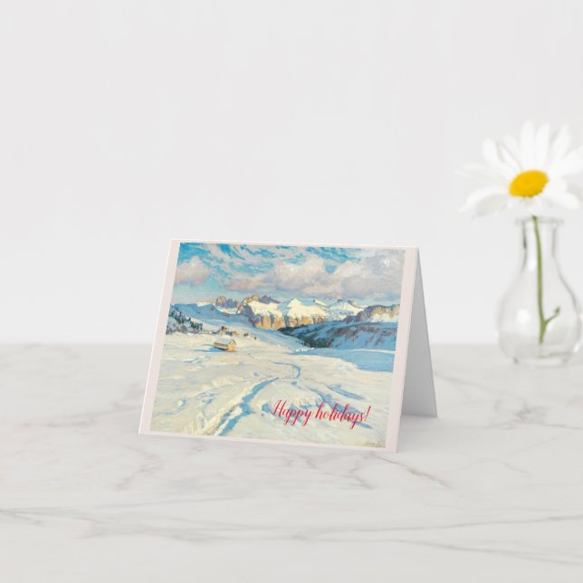 Carte Paysage d'hiver   (Petite plante)