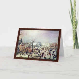 Carte Paysage D'Hiver Par Avercamp Hendrik