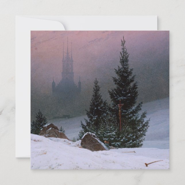 Carte Paysage d'hiver (par Caspar David Friedrich) (Devant)
