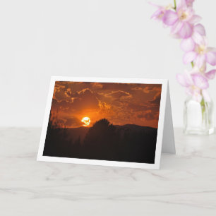 Carte Paysage du coucher de soleil