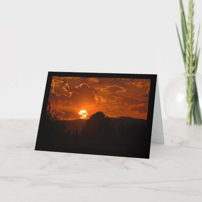Carte Paysage du coucher de soleil vespéral (Devant)