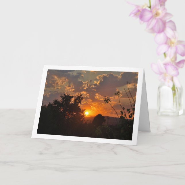 Carte Paysage du lever du soleil (Orchidée)