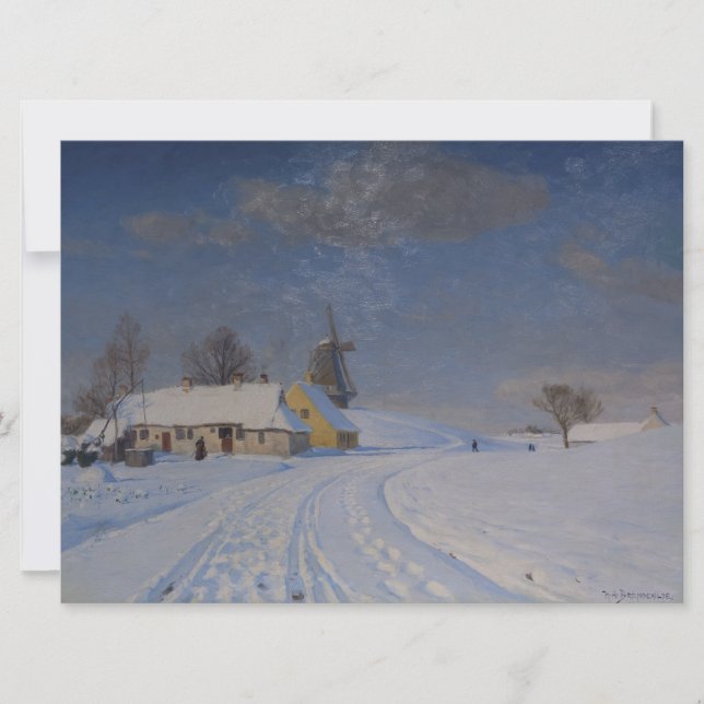 Carte Paysage enneigé en hiver (Devant)