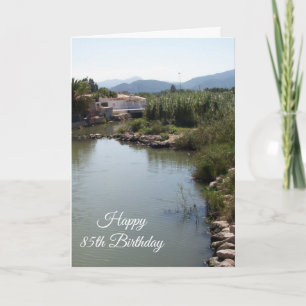 Carte Paysage fluvial Personnalisé 85e anniversaire