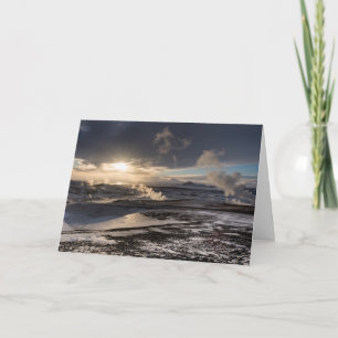 Carte Paysage géothermique hivernal