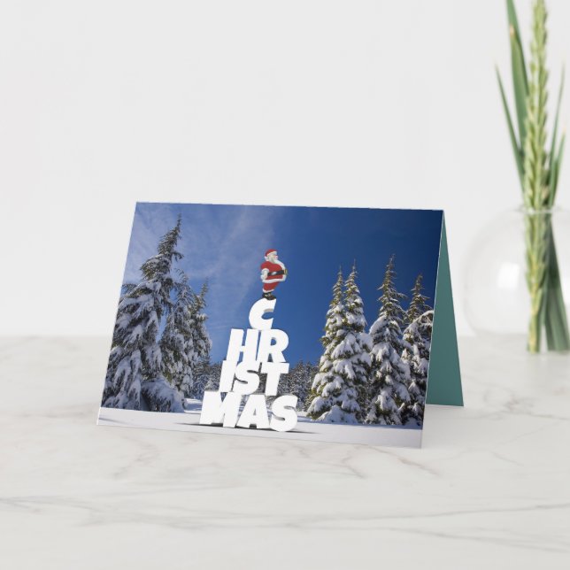 Carte Paysage hivernal de Noël (Devant)