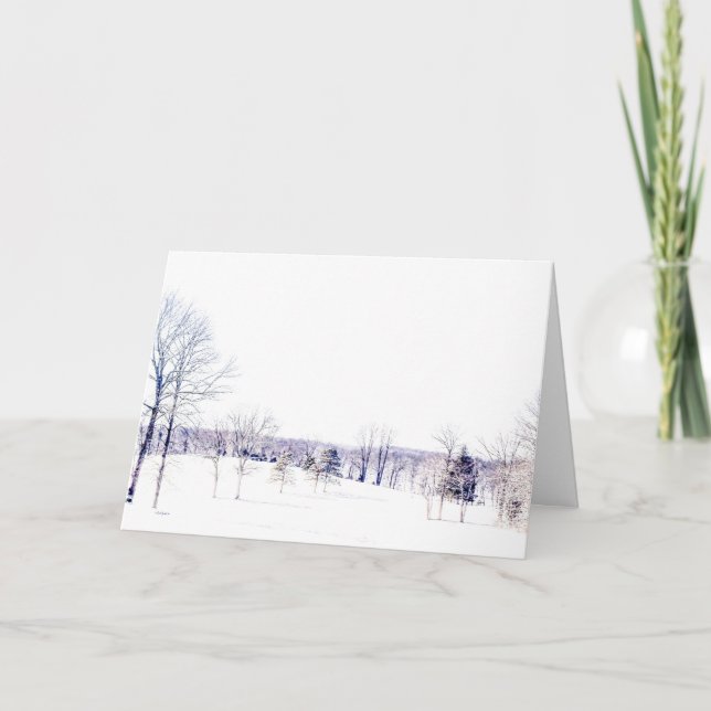 Carte Paysage hivernal enneigé (Devant)