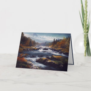 Carte Paysage hivernal Montagnes des Rivières Rocheuses