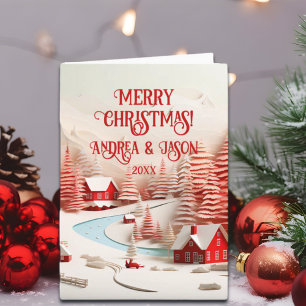 Carte Paysage hivernal scandinave 3D