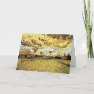 Carte Paysage sous un ciel orageux par Vincent van Gogh