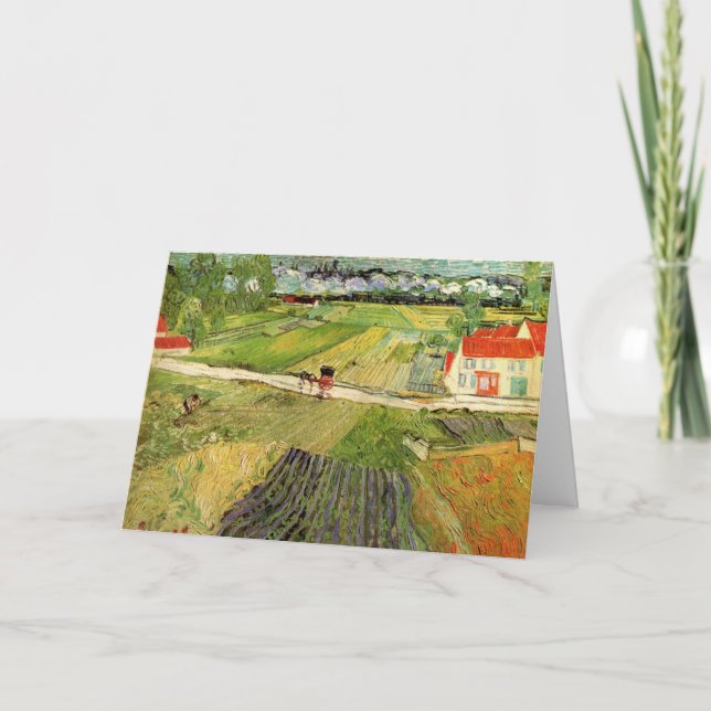 Carte Paysage, transport et train par Vincent van Gogh (Devant)