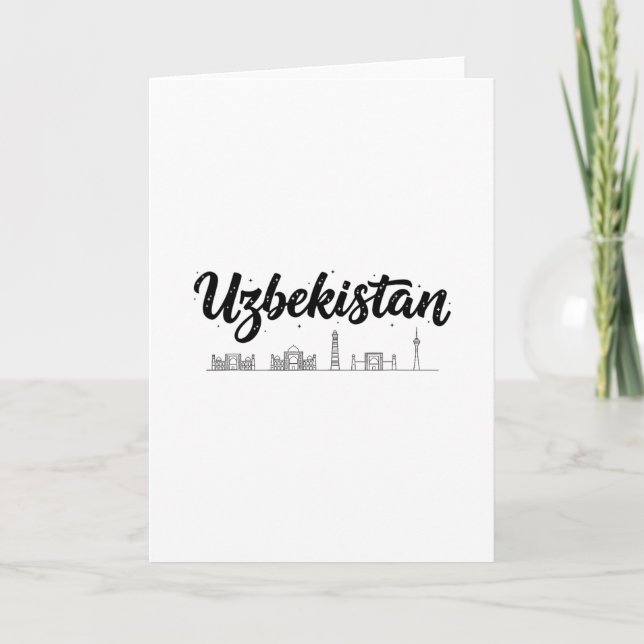 Carte Paysages d'Ouzbékistan Voyages Tenues de vacances  (Devant)