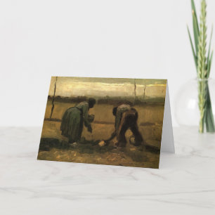 Carte Paysanne plantant des pommes de terre par Vincent 