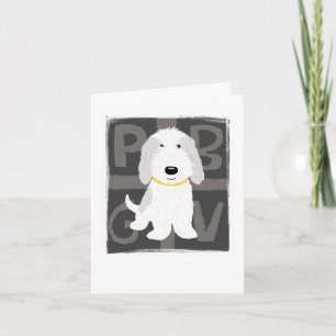 Carte PBGV gris et blanc