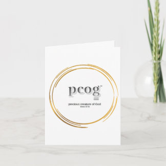 Carte pcog OR BLANC À L'INTÉRIEUR ; écriture, écriture s