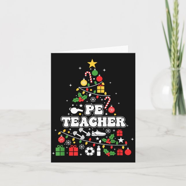Carte Pe Physical Education Teacher Christmas Tree Women (Devant)