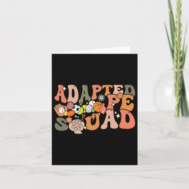 Carte Pe Squad Adapté Retour À L'École Enseignant Adapté (Devant)
