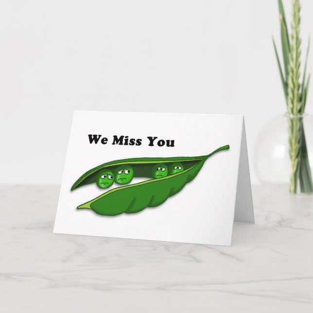 Carte Pea Pod Miss You (Devant)
