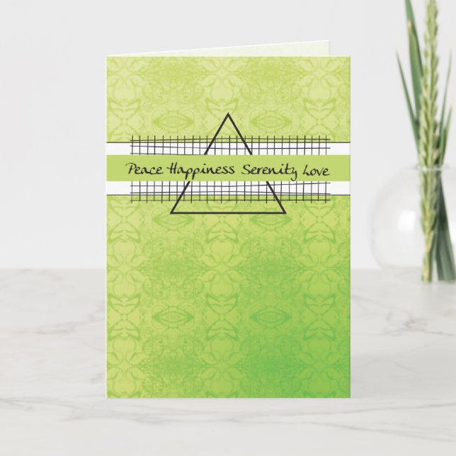 Carte Peace Happiness Recovery Anniversaire (Devant)
