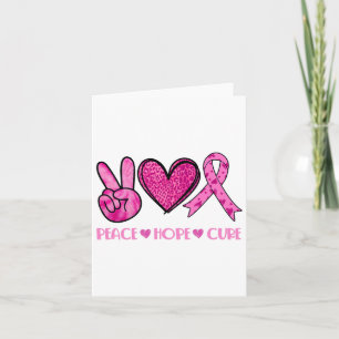 Carte Peace Hope Cure Breast Cancer Sensibilisation Fami