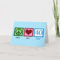 Peace Love 40e anniversaire mignonne fête