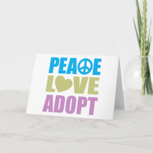 Carte Peace Love Adopter