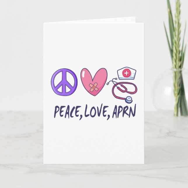 Carte Peace Love APRN (Devant)