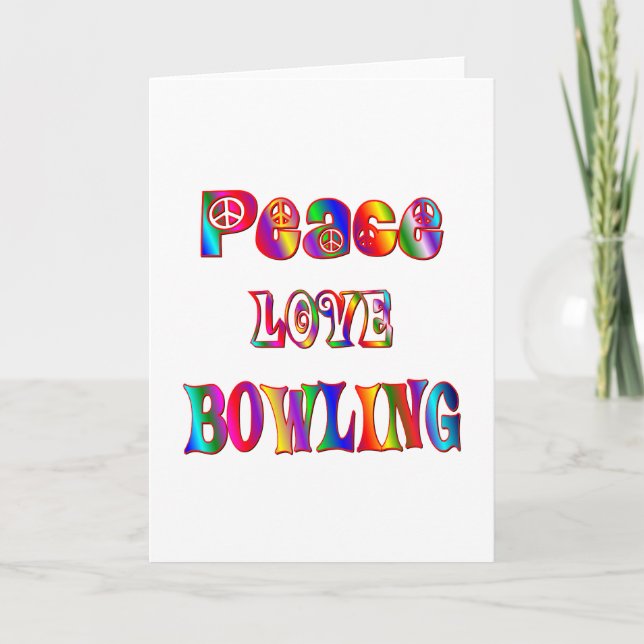Carte Peace Love Bowling (Devant)