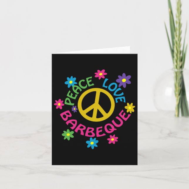 Carte Peace Love Byrbeque - Byrbecue (Devant)