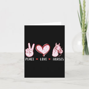 Carte Peace Love Chevaux Pour Hommes Cadeaux Femmes Hors