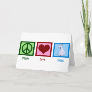 Carte Peace Love Chèvres