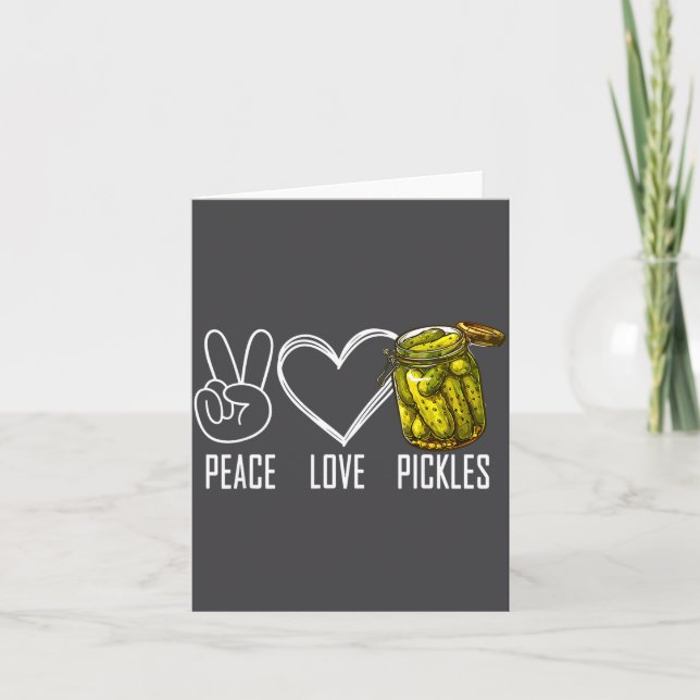 Carte Peace Love Ckles Retro Jar Of Sliced Ckles Funny F (Devant)