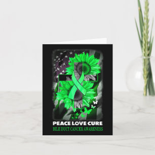 Carte Peace Love Cure Bile Duct Cancer Sensibilisation S