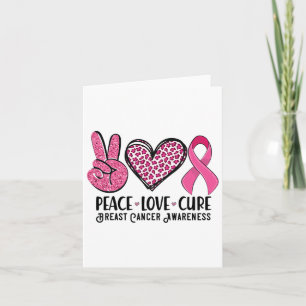 Carte Peace Love Cure Breast Cancer Sensibilisation Guer