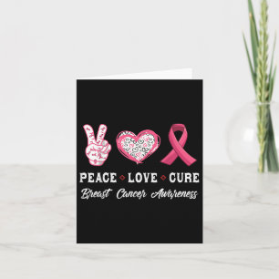 Carte Peace Love Cure Breast Cancer Sensibilisation Homm